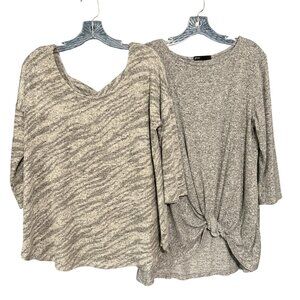 2 Piece Gibson & Bobeau Gray Tops Bundle Size M